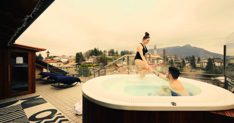 Spa privata con vista sulle montagne a Selvino, T'Ami Hotel Spa